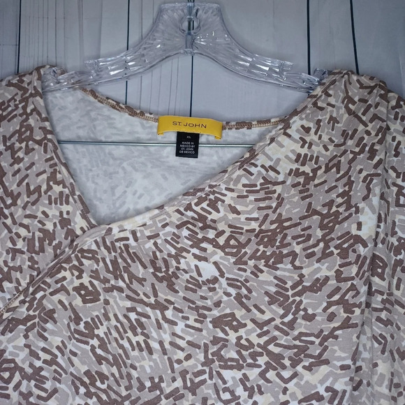 St.John Asymmetrical Short Sleeve Shirt - Picture 5 of 9